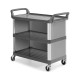 Wózek gastronomiczny TTS 3-półkowy stelaż aluminiowy Shelf szary
