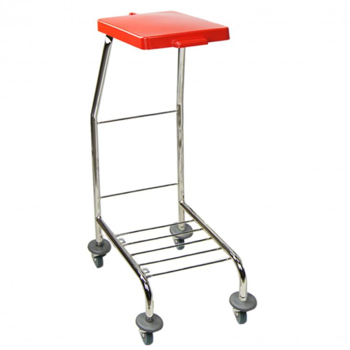 wózek na odpady medyczne Euro System 1x70L DUST chromowany bez pedału