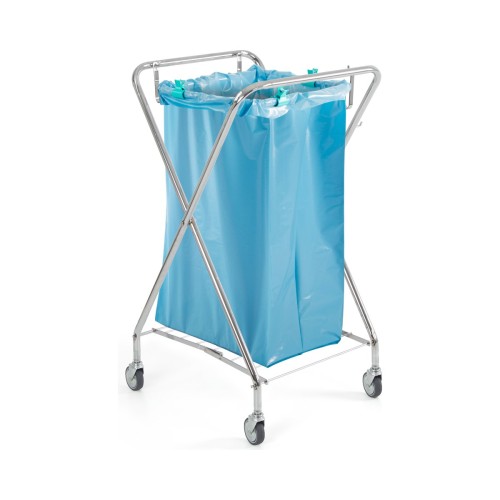 Stelaż na worek TTS Dust 120 l, chromowany składany X ze zdejmowaną ramką