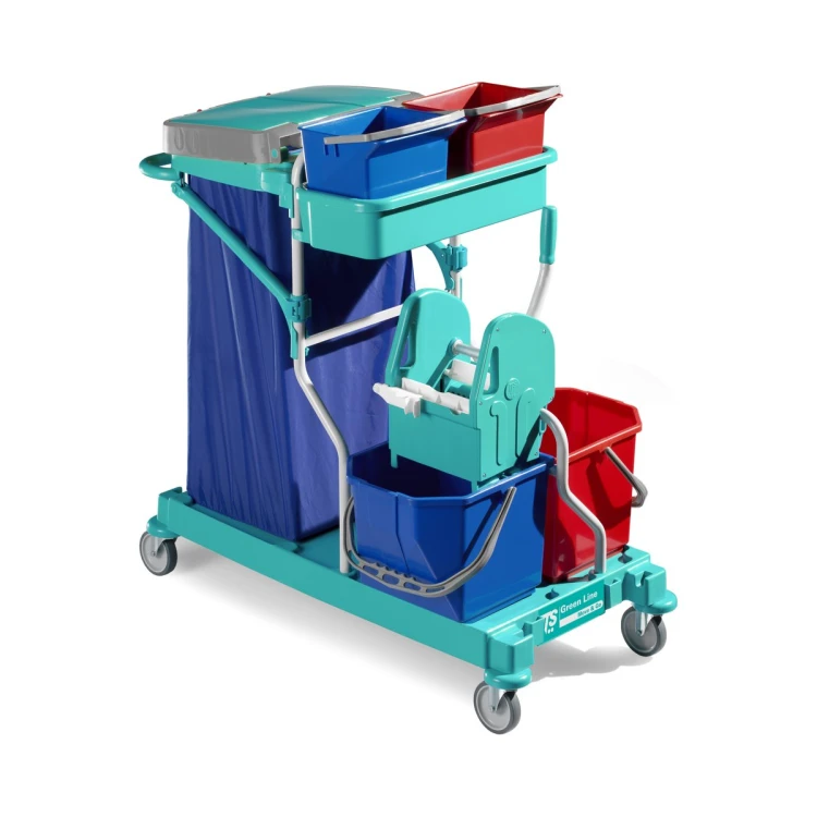 Wózek serwisowy TTS Green Line 165 z wyciskarką TEC, 2 × 15 l i 2 × 6 l