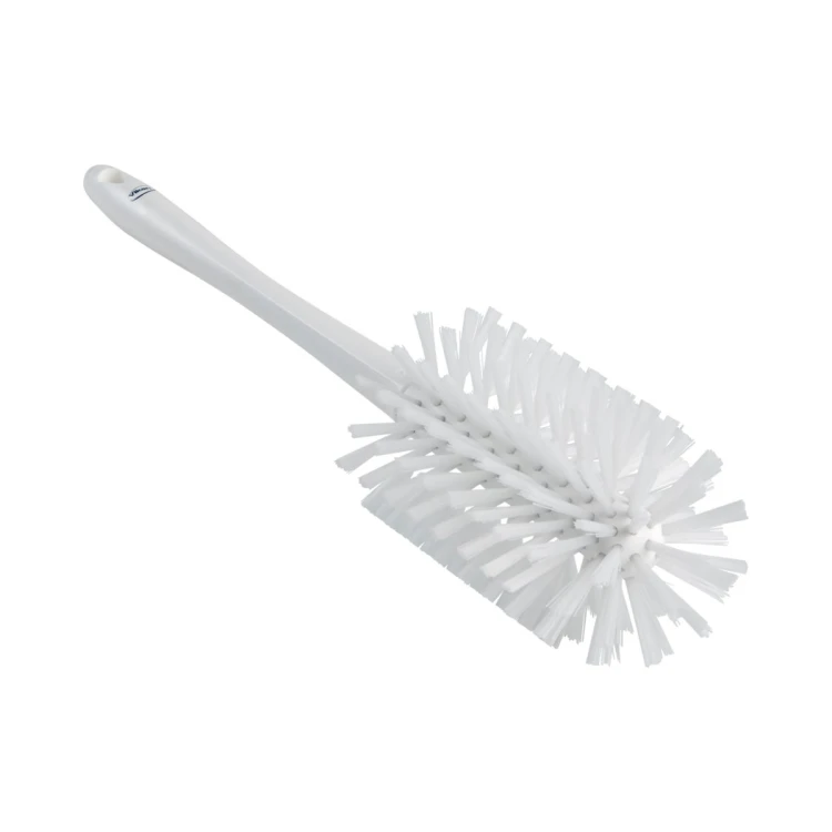 Szczotka do rur Ø90 mm jednoczęściowa z uchwytem 43 cm średnio-twarda biała Vikan