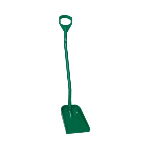 Szufla ergonomiczna 128 cm z małą łopatą uchwyt D zielona Vikan