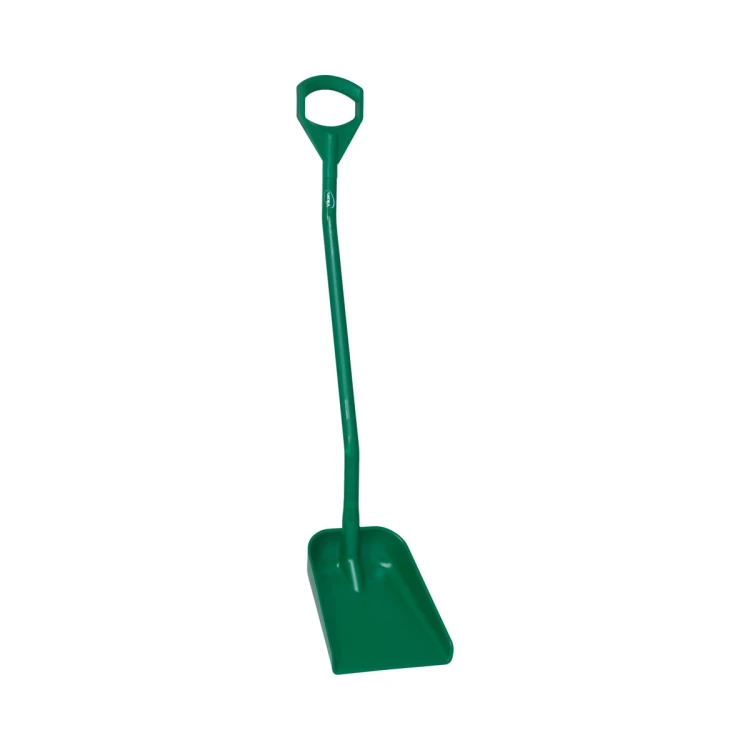 Szufla ergonomiczna 128 cm z małą łopatą uchwyt D zielona Vikan