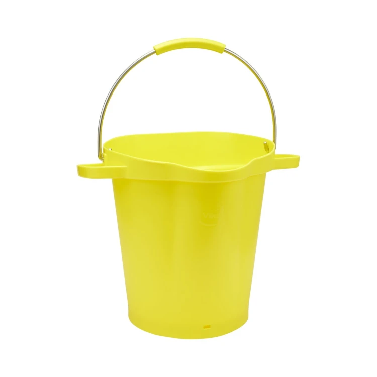 Wiadro 20 l z dziobkiem i uchwytem dolnym żółte Vikan