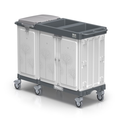 Wózek hotelowy TTS Magic Hotel 840E Elegance z uchwytem worka 150 l