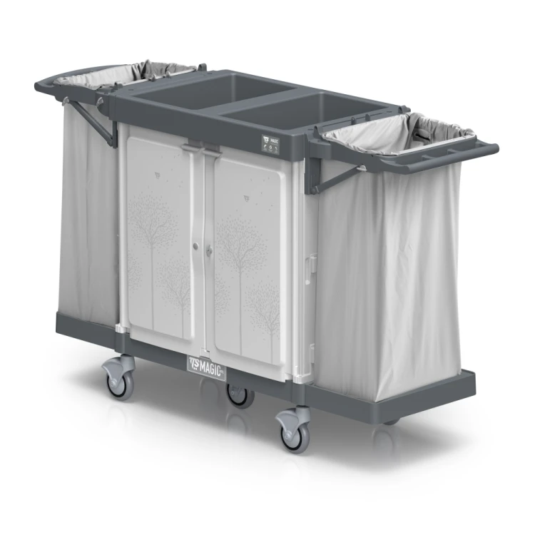 Wózek hotelowy TTS Magic Hotel 890S zamykany, 2 worki 120 l