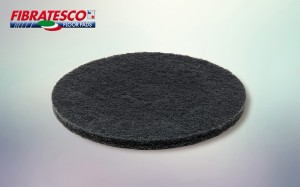 Pad maszynowy czarny 9" Fibratesco Range 6 do gruntownego doczyszczania