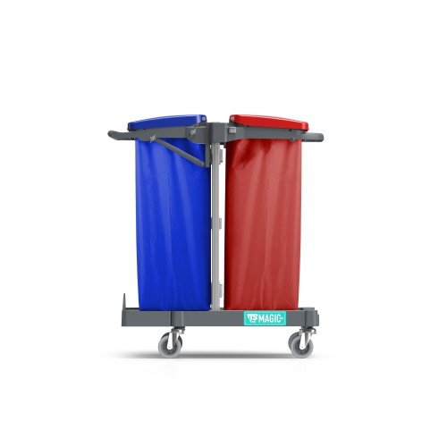 Wózek na odpady TTS Magic Line 30B Basic, 2x120 l – detal konstrukcji