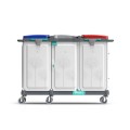 Wózek na odpady TTS Magic Line 150P Professional, zamykany, 3x150 l – detal konstrukcji
