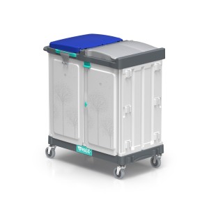 Wózek na odpady TTS Magic Line 160P Professional, zamykany, 2x150 l
