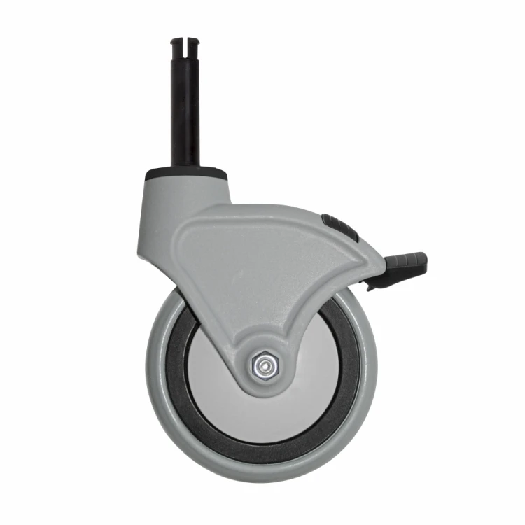 Koło gumowe ø 125 mm z hamulcem do wózka TTS Magic Line