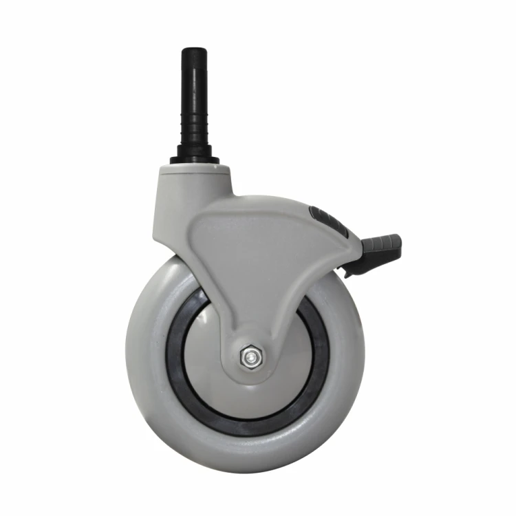 Koło gumowe ø 150 mm z hamulcem do wózka TTS Green Line