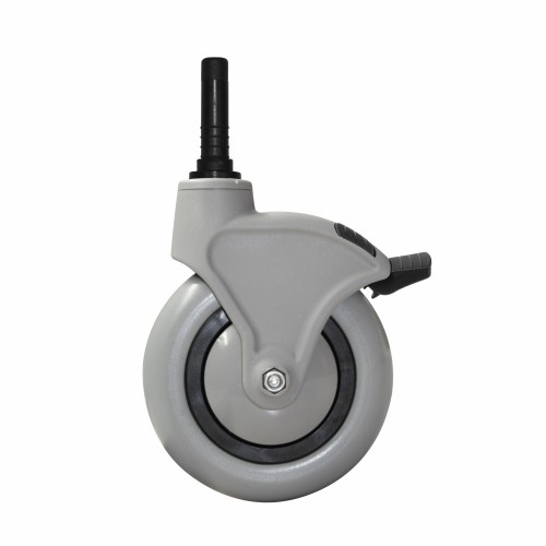 Koło gumowe ø 150 mm z hamulcem pod odbojnik ø 200 mm do wózka TTS Green Line
