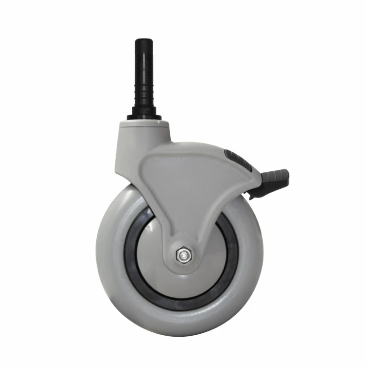Koło gumowe ø 150 mm z hamulcem pod odbojnik ø 200 mm do wózka TTS Green Line