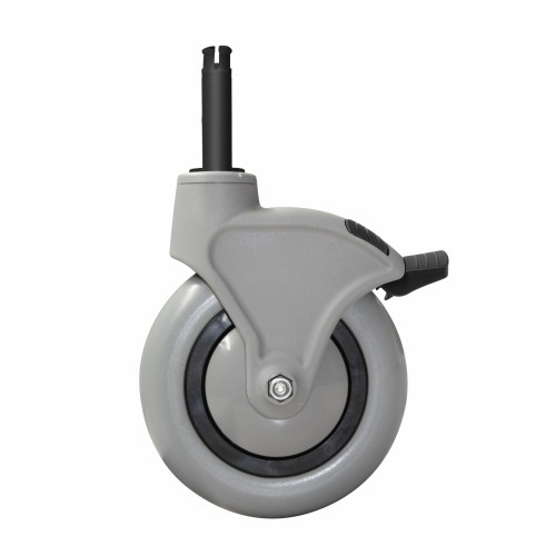 Koło gumowe ø 150 mm z hamulcem pod odbojnik ø 200 mm do wózka TTS Magic Line
