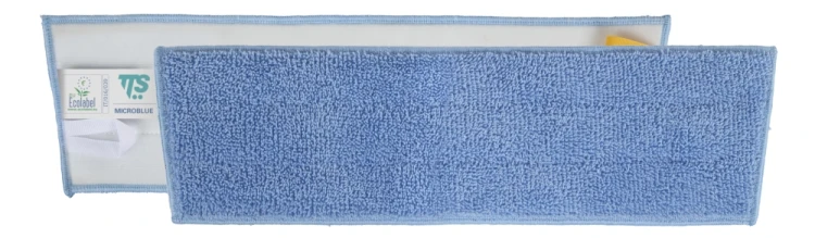 Mop płaski na rzep TTS MICROBLUE 40cm komplet