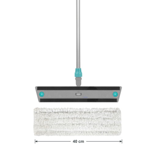 Mop płaski na rzep TTS MICRORICCIO biały 40cm komplet – stelaż Velook, kij aluminiowy i biały wkład Microriccio