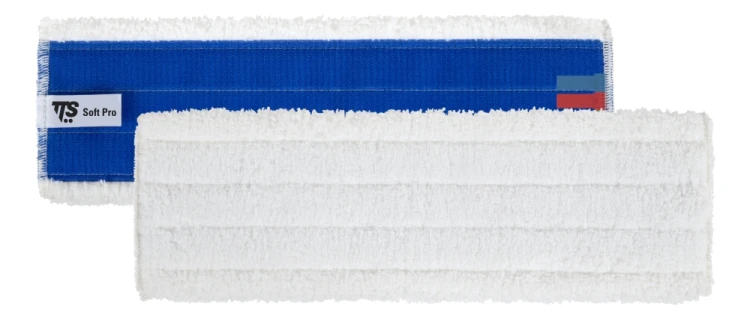 Mop płaski na rzep TTS SOFT PRO biały 40cm komplet