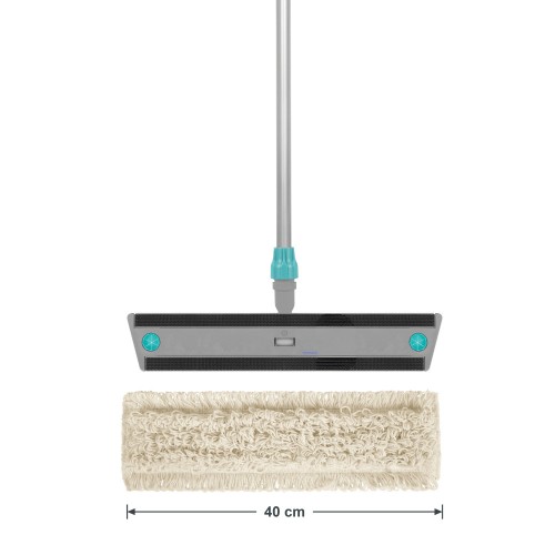 Mop płaski na rzep TTS COTTON 40cm komplet – stelaż Velook, kij aluminiowy i bawełniany wkład Cotton