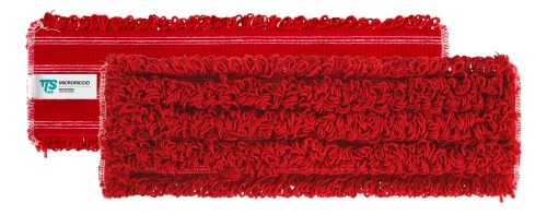 Mop płaski na rzep TTS MICRORICCIO czerwony 40cm komplet