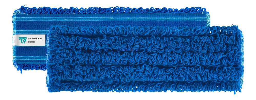 Mop płaski na rzep TTS MICRORICCIO niebieski 40cm komplet