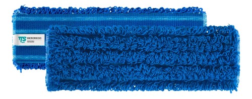 Mop płaski na rzep TTS MICRORICCIO niebieski 40cm komplet