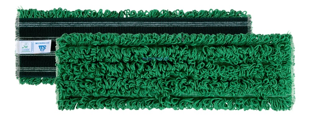 Mop płaski na rzep TTS MICRORICCIO zielony 40cm komplet