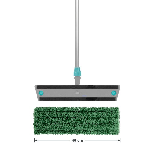 Mop płaski na rzep TTS MICRORICCIO zielony 40cm komplet – stelaż Velook, kij aluminiowy i zielony wkład Microriccio