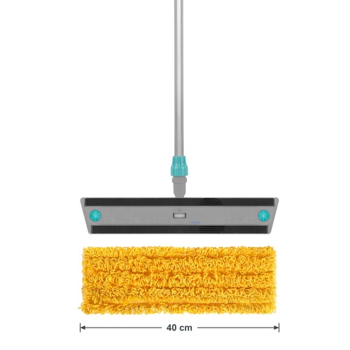 Mop płaski na rzep TTS MICRORICCIO żółty 40cm komplet – stelaż Velook, kij aluminiowy i żółty wkład Microriccio