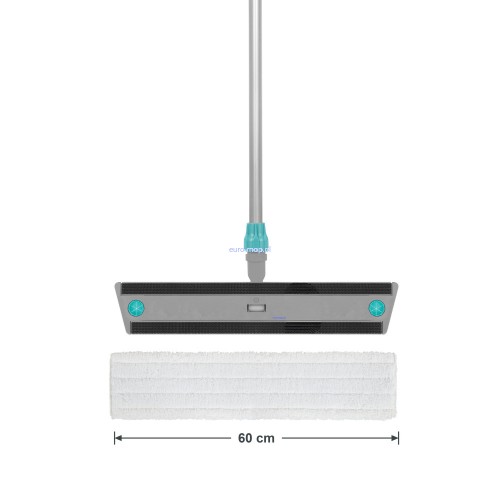 Mop płaski na rzep TTS SOFT PRO biały 60cm komplet – stelaż Velook, kij aluminiowy i biały wkład Soft Pro