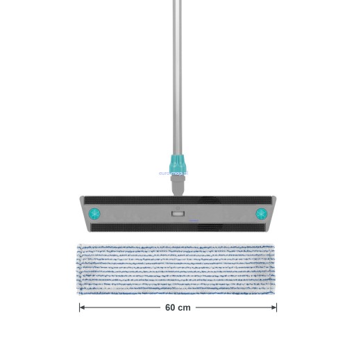 Mop płaski na rzep TTS SOFT STRIAT 60cm komplet – stelaż Velook, kij aluminiowy i wkład Soft Striat