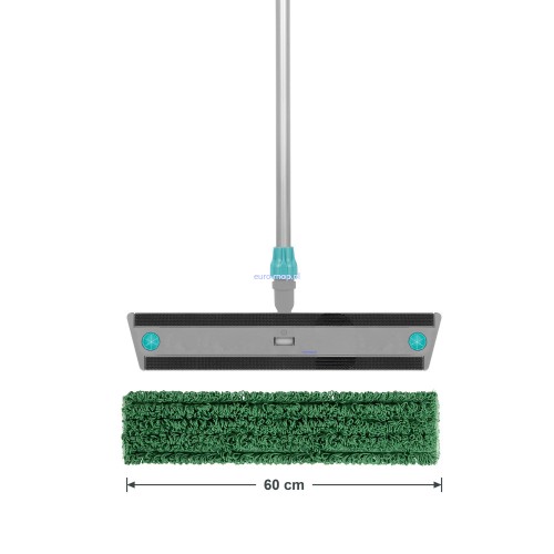 Mop płaski na rzep TTS MICRORICCIO zielony 60cm komplet – stelaż Velook, kij aluminiowy i zielony wkład Microriccio
