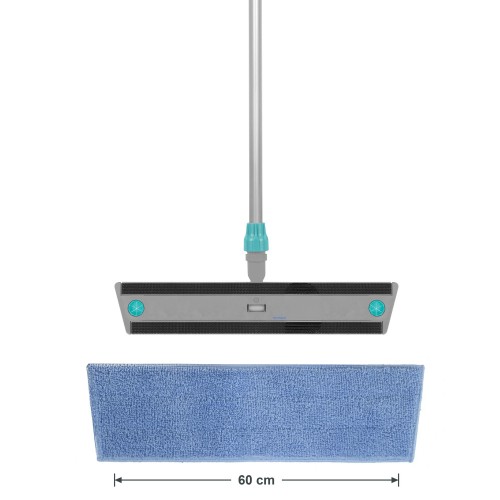 Mop płaski na rzep TTS MICROBLUE 60cm komplet – stelaż Velook, kij aluminiowy i wkład Microblue