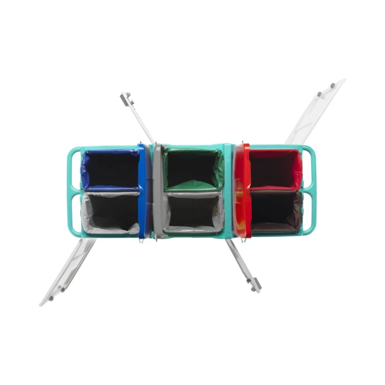 Wózek na odpady TTS Magic Line 150P Professional, zamykany, 3x150 l – detal
