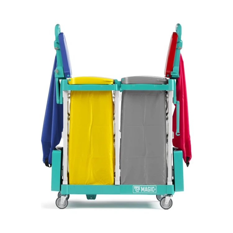 Wózek na odpady TTS Magic Line 190B Basic, 2x120 + 2x150 l – detal