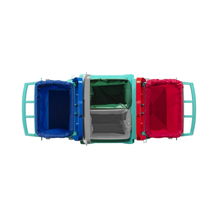 Wózek na odpady TTS Magic Line 150B Basic, 2x120 + 150 l – detal