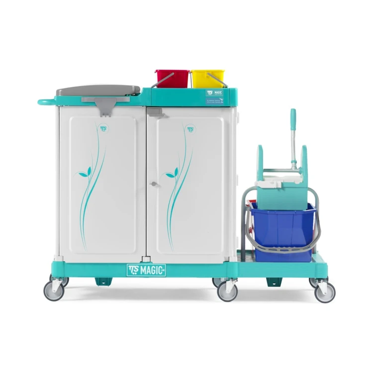 Wózek serwisowy TTS Magic Line 350E Elegance, zamykany, worek 150 l – detal