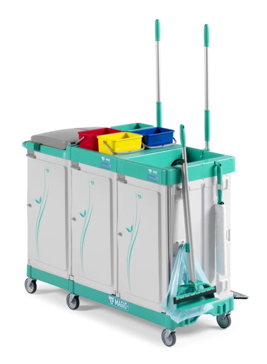 Wózek serwisowy TTS Magic Line 400E Elegance, 2 szafki, worek 150 l – aranżacja