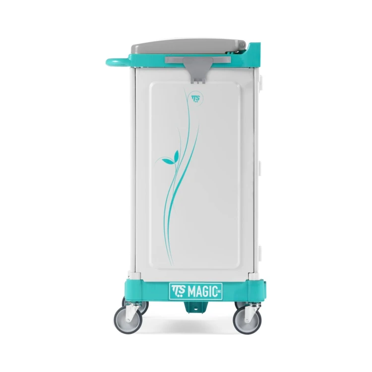 Wózek serwisowy TTS Mini Magic 10P, zamykany worek 150 l, koła ø 125 mm – detal