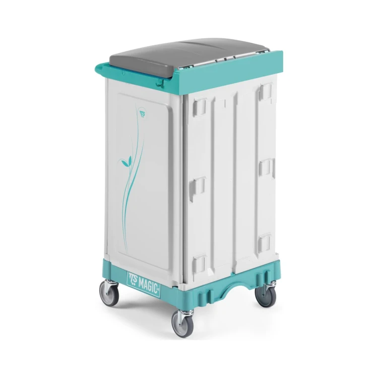 Wózek serwisowy TTS Mini Magic 10P, zamykany worek 150 l, koła ø 125 mm – detal