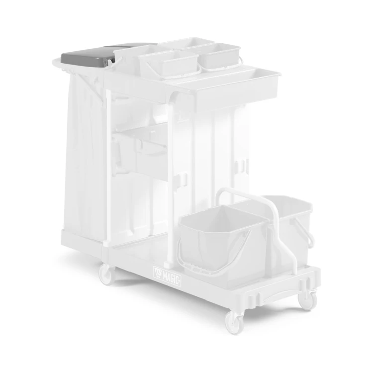 Pokrywa szara TTS do uchwytu worka 120 l, wózki Magic System, Green Line i ALFA Medic – detal