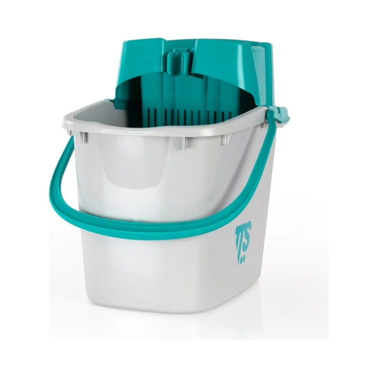 Wiadro TTS Uni Junior 14 l z wyciskarką do mopów płaskich 35 cm, zielone (5070V) – detal