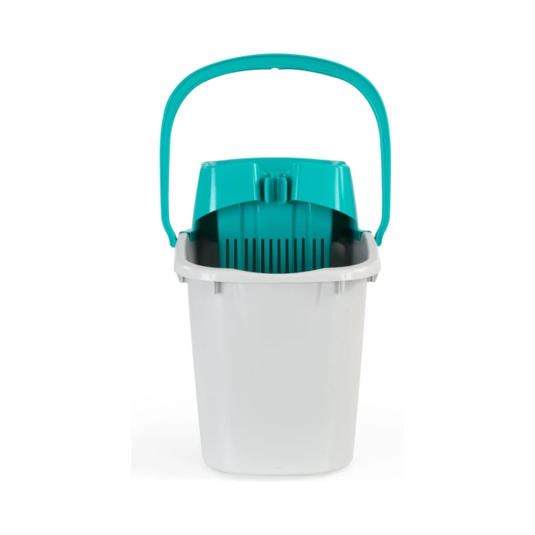 Wiadro TTS Uni Junior 14 l z wyciskarką do mopów płaskich 35 cm, zielone (5070V) – detal
