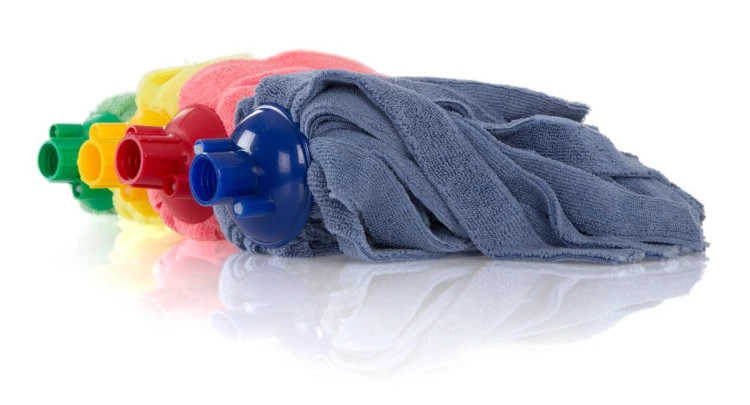 Mop paskowy TTS z mikrofibry niebieski 200g – aranżacja