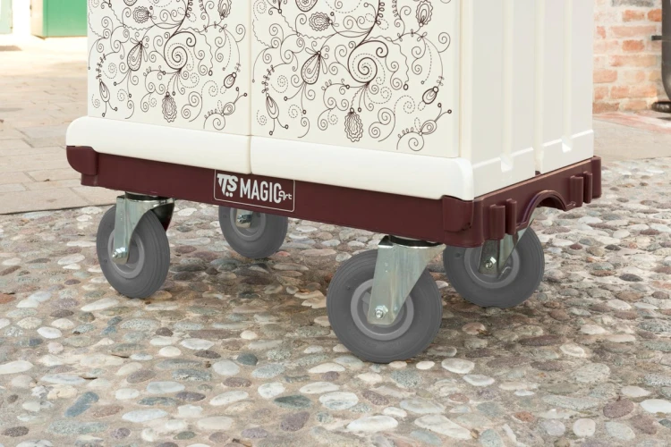 Koło gumowe ø 200 mm z płytą – do wózka TTS Magic Line (wnętrza) – aranżacja