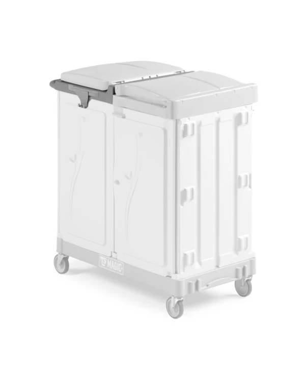 Uchwyt worka 150 l ze złączem M i systemem Shhut do wózków Magic Hotel, szary