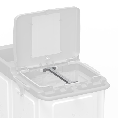Przegroda uchwytu worka 150 l do segregacji odpadów (2 × 75, 3 × 50, 50 + 100 l)