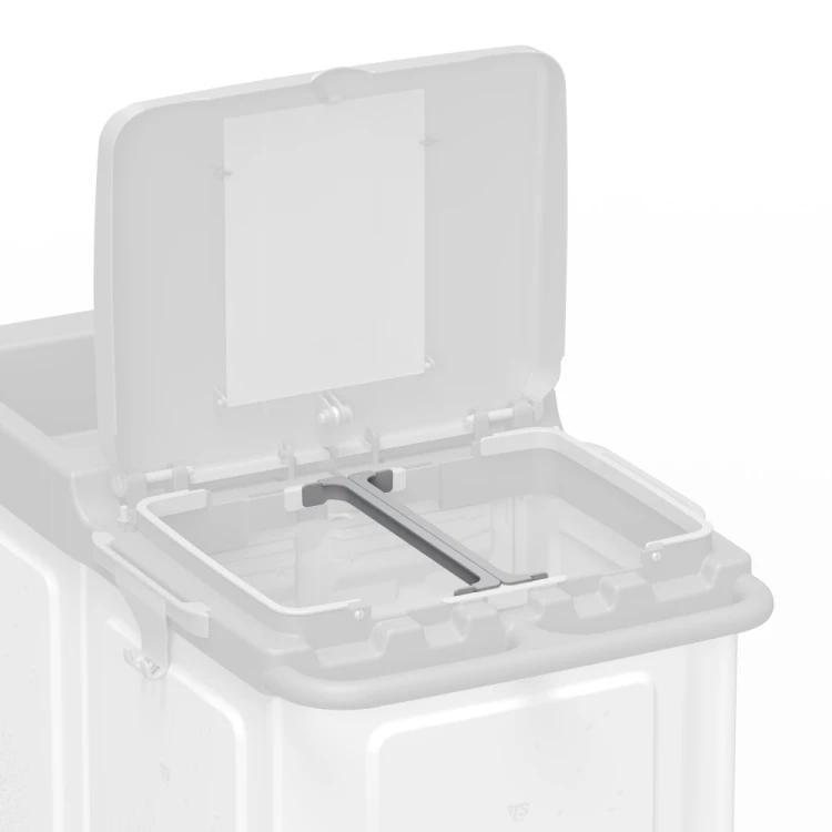 Przegroda uchwytu worka 150 l do segregacji odpadów (2 × 75, 3 × 50, 50 + 100 l)