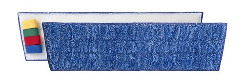 Mop płaski na rzep TTS ULTRASAFE niebieski 40cm komplet – niebieski wkład Ultrasafe, strona robocza i spód z rzepem