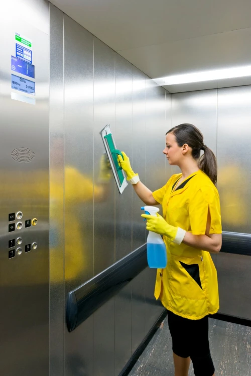 Zestaw Clean Glass PRO TTS – mycie stalowej ściany windy
